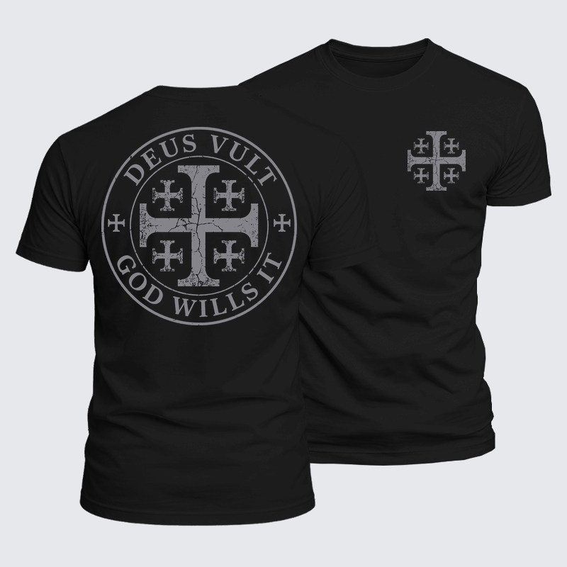 Luxe Mercerized Cotton Tee - Deus Vult: God Wills It