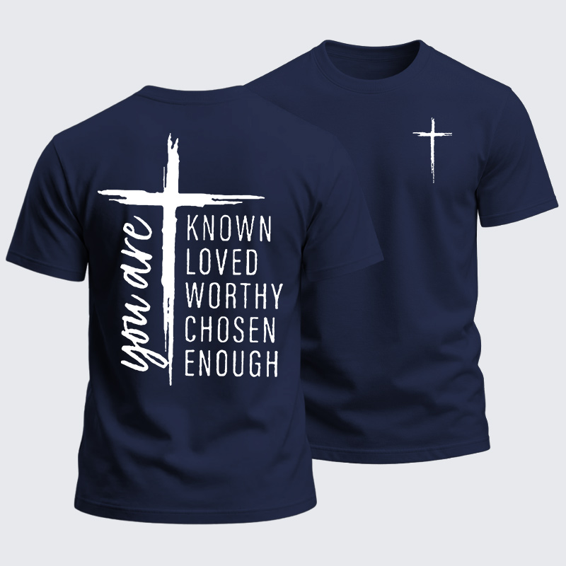 [Copy]Heavyweight Cotton Tee - You Are Known Loved Worthy Chosen Enough