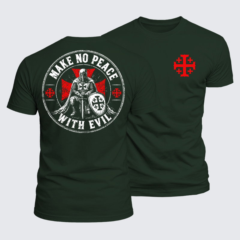 [Copy]Luxe Mercerized Cotton Tee - Make No Peace With Evil 