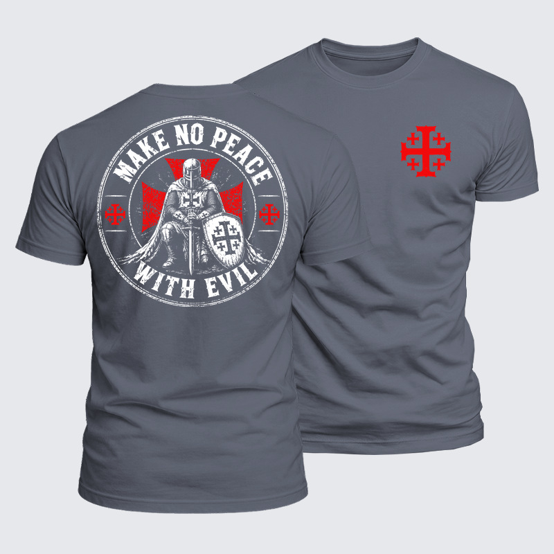 [Copy]Luxe Mercerized Cotton Tee - Make No Peace With Evil 