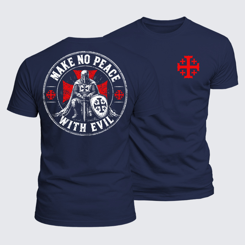 [Copy]Luxe Mercerized Cotton Tee - Make No Peace With Evil 