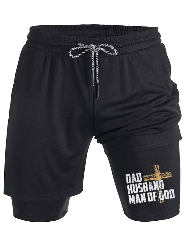 Dad, Husband, Man Of God Christian Performance Shorts