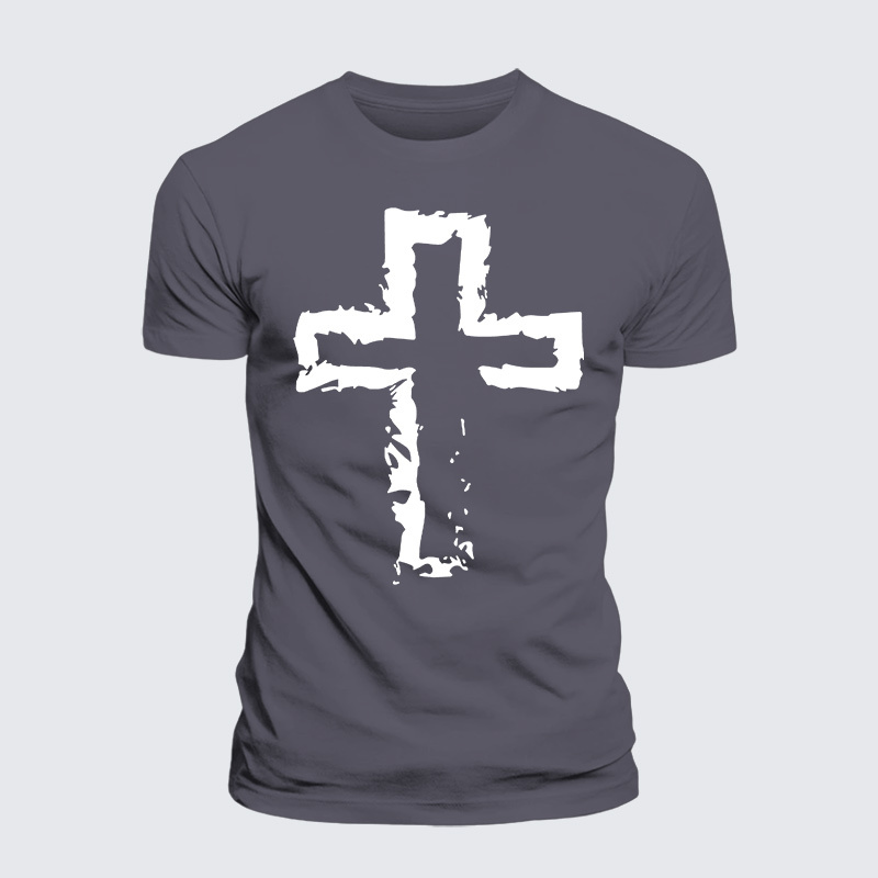 Cross Religious Jesus God Christian Premium Mercerized Cotton Tee