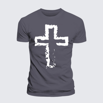 Cross Religious Jesus God Christian Premium Mercerized Cotton Tee