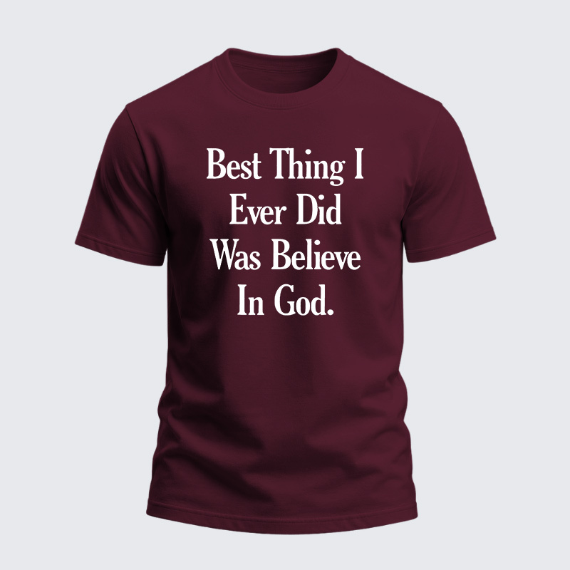 Man Of God Husband Dad Jesus God Christian Cotton T-Shirt