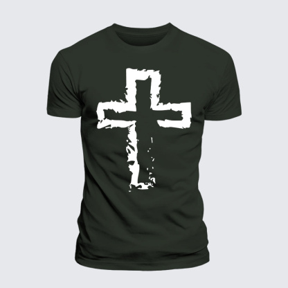 Cross Religious Jesus God Christian Premium Mercerized Cotton Tee