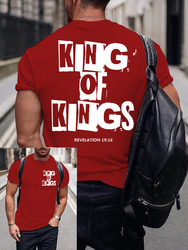 King Of Kings Jesus God Christian Cotton T-Shirt