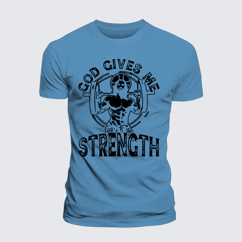 Gym And Jesus Jesus God Christian Premium Mercerized Cotton Tee
