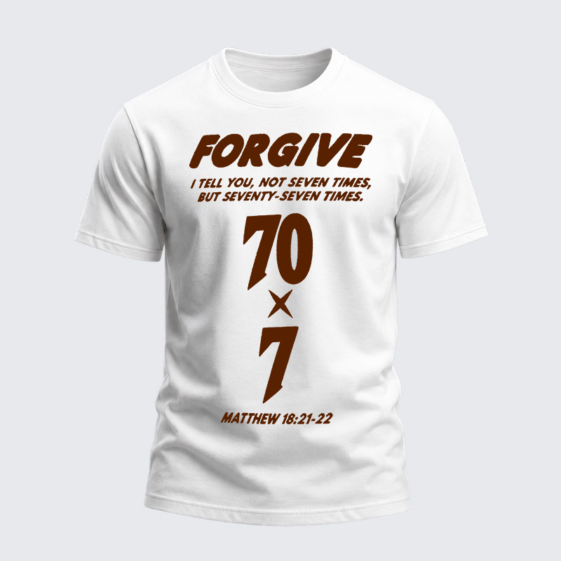 Heavyweight Cotton Tee - Forgive 70x7