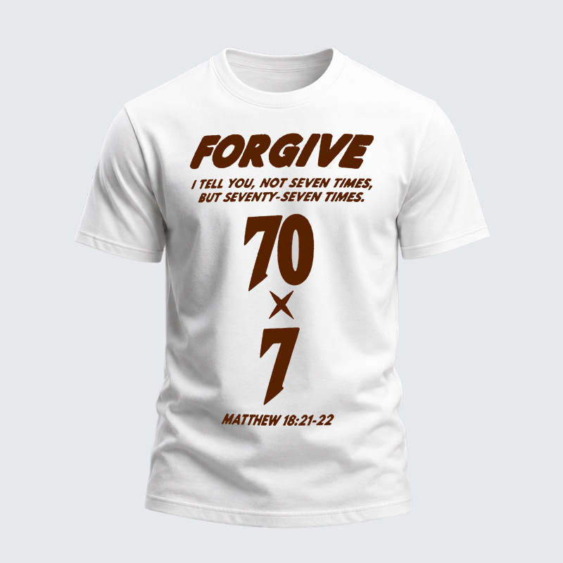 Heavyweight Cotton Tee - Forgive 70x7
