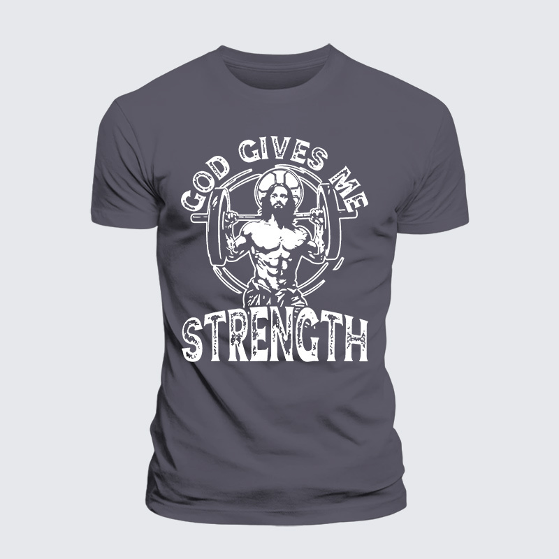 Gym And Jesus Jesus God Christian Premium Mercerized Cotton Tee