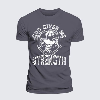 Gym And Jesus Jesus God Christian Premium Mercerized Cotton Tee
