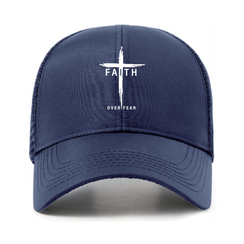 Faith Over Fear Cross Jesus God Christian Hats