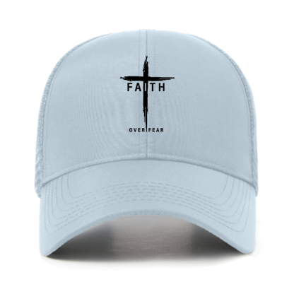 Faith Over Fear Cross Jesus God Christian Hats