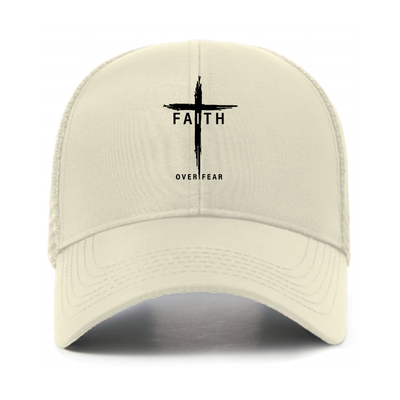 Faith Over Fear Cross Jesus God Christian Hats