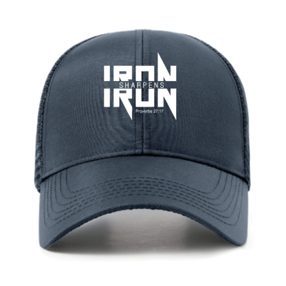 IRON SHARPENS IRON Proverbs 27:17 Jesus God Christian Hats