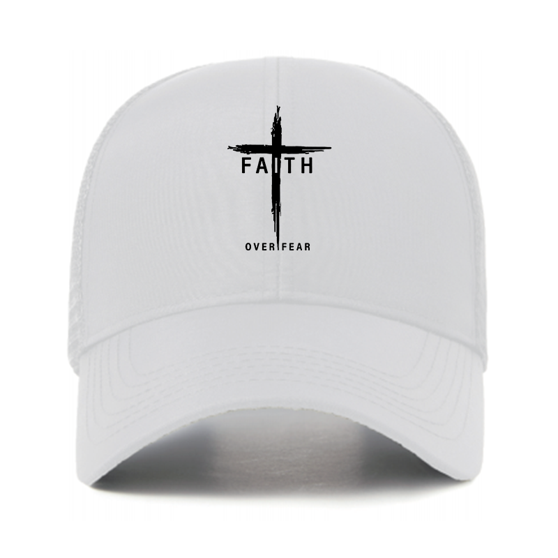 Faith Over Fear Cross Jesus God Christian Hats