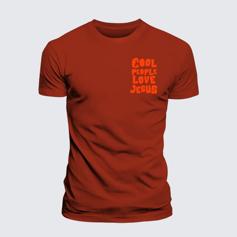 Cool People Love Jesus Jesus God Christian Premium Mercerized Cotton Tee