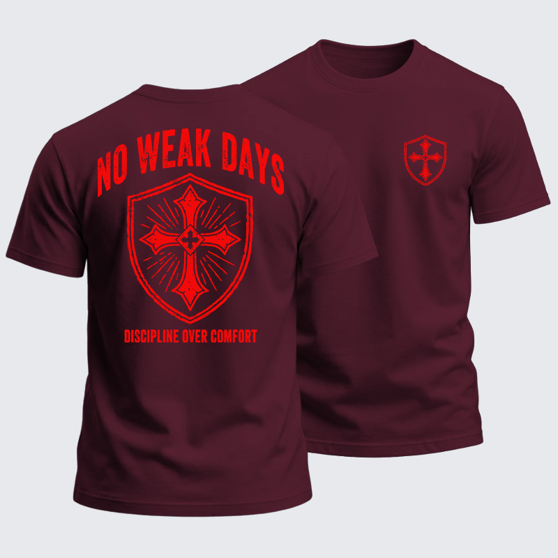 Heavyweight Cotton Tee - No Weak Days 