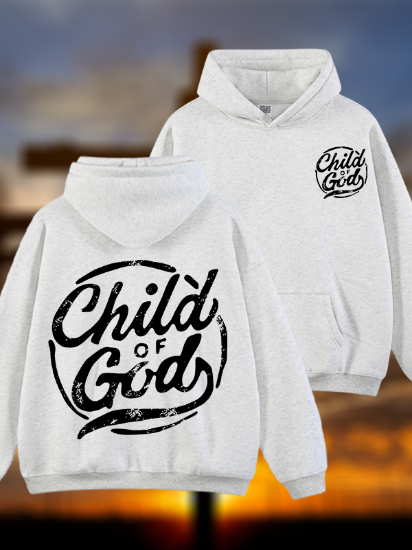Child Of God Jesus God Christian Plush Fleece-Lined Hoodie