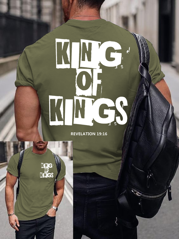 King Of Kings Jesus God Christian Cotton T-Shirt
