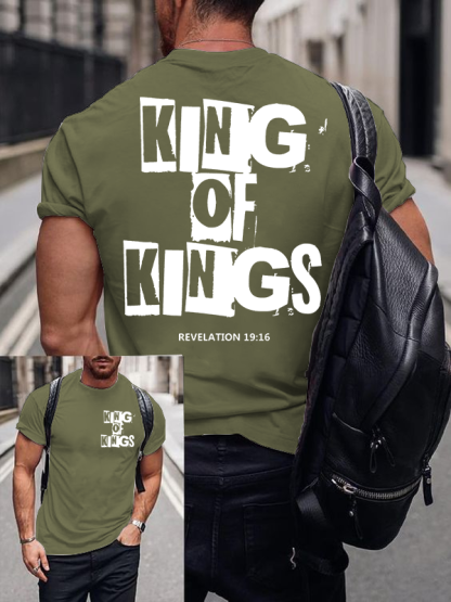 King Of Kings Jesus God Christian Cotton T-Shirt