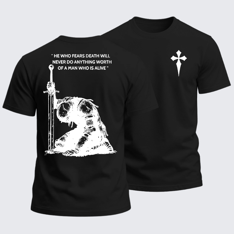 Man Of God Husband Dad Jesus God Christian Cotton T-Shirt