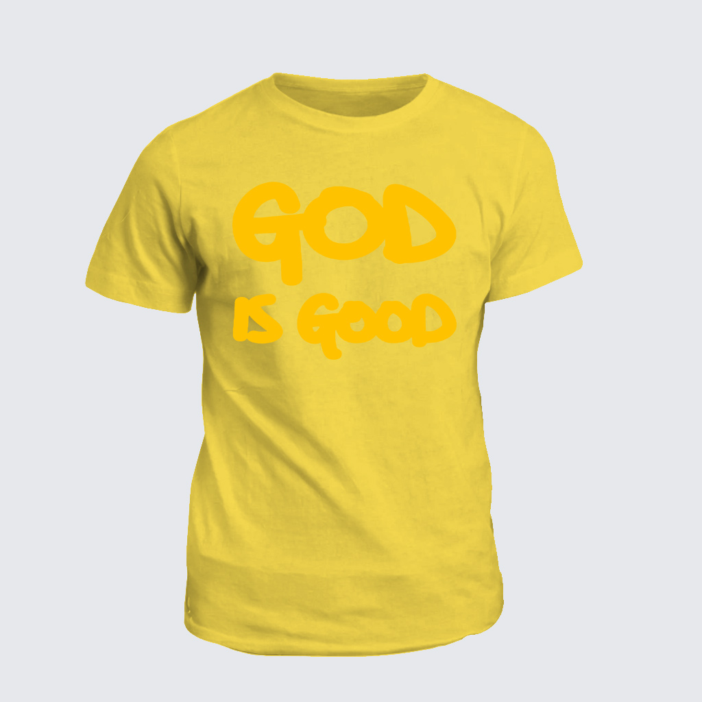 Classic Cotton Tee - God is Good Yellow