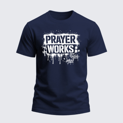 Heavyweight Cotton Tee - Christian Faith Cross