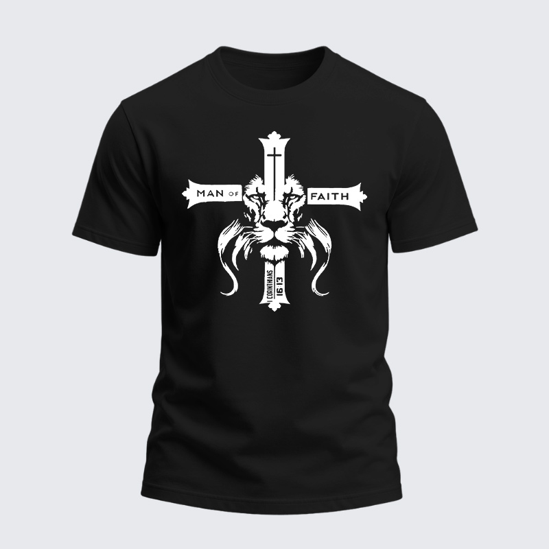 Heavyweight Cotton Tee - Man Of Faith