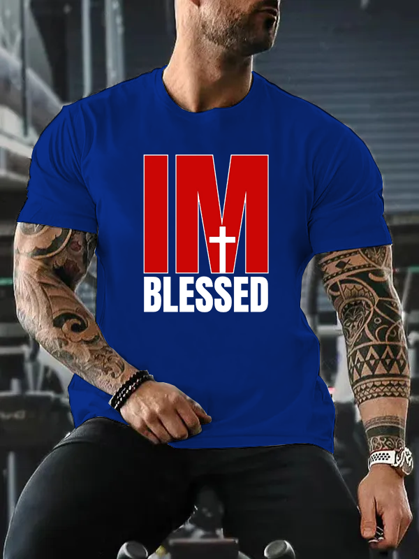 Man Of God Husband Dad Jesus God Christian Cotton T-Shirt