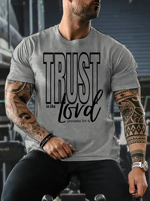 Trust in the Lord Jesus God Christian Cotton T-Shirt