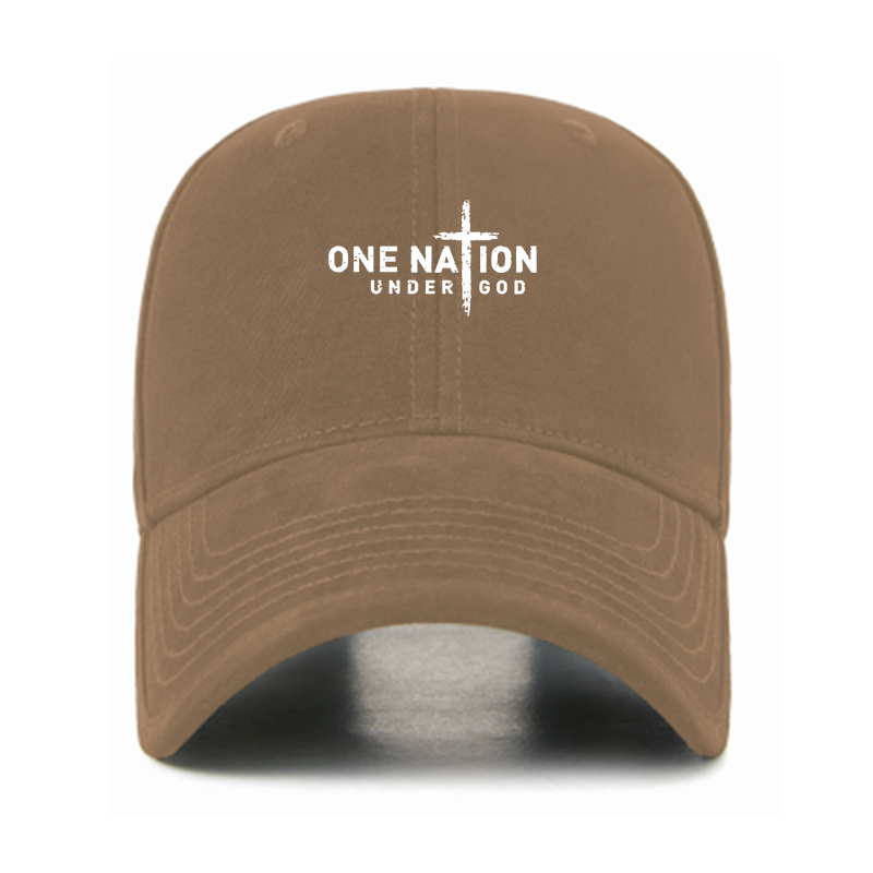One Nation Under God Cross Christian Hats