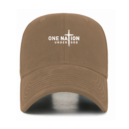 One Nation Under God Cross Christian Hats