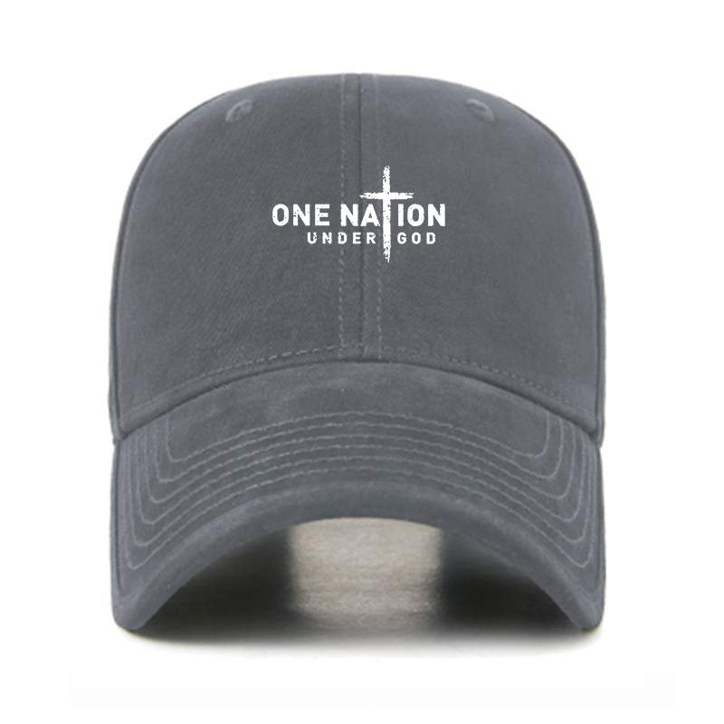 One Nation Under God Cross Christian Hats