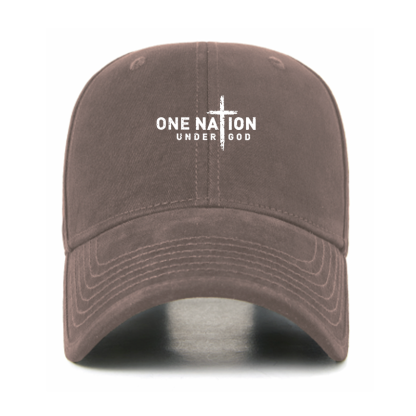One Nation Under God Cross Christian Hats