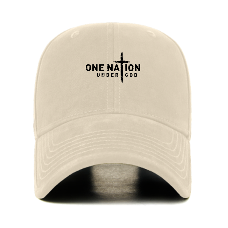 One Nation Under God Cross Christian Hats