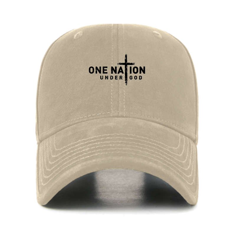 One Nation Under God Cross Christian Hats