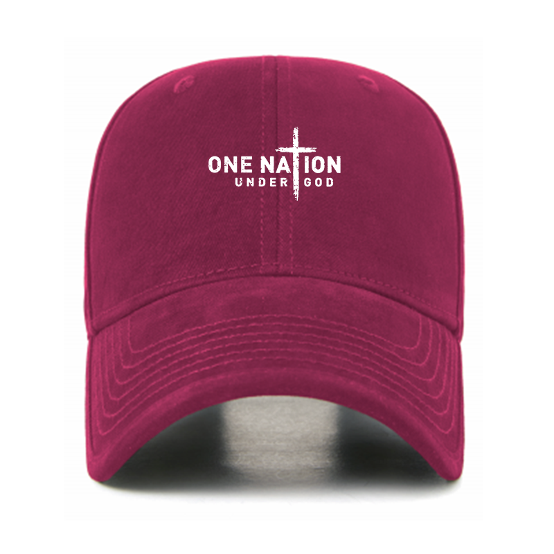 One Nation Under God Cross Christian Hats
