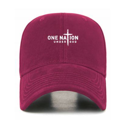 One Nation Under God Cross Christian Hats