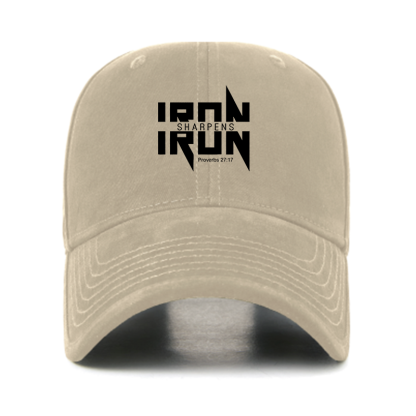 IRON SHARPENS IRON Proverbs 27:17 Christian Hats