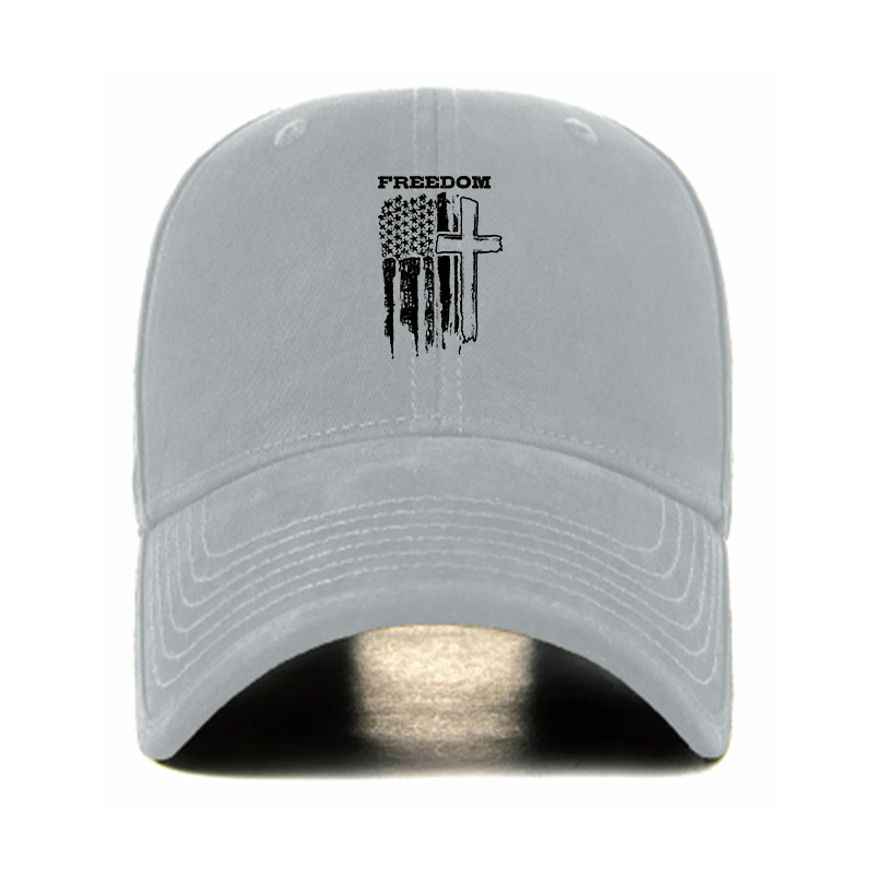 Freedom Cross Vertical Flag Christian Hats