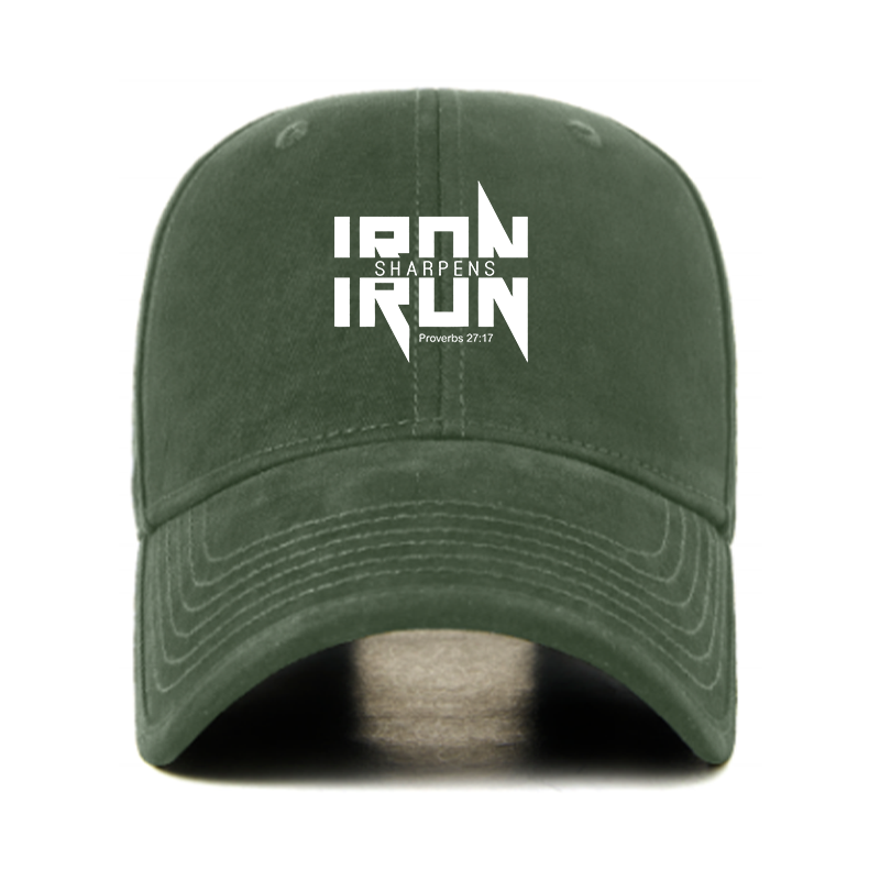 IRON SHARPENS IRON Proverbs 27:17 Christian Hats