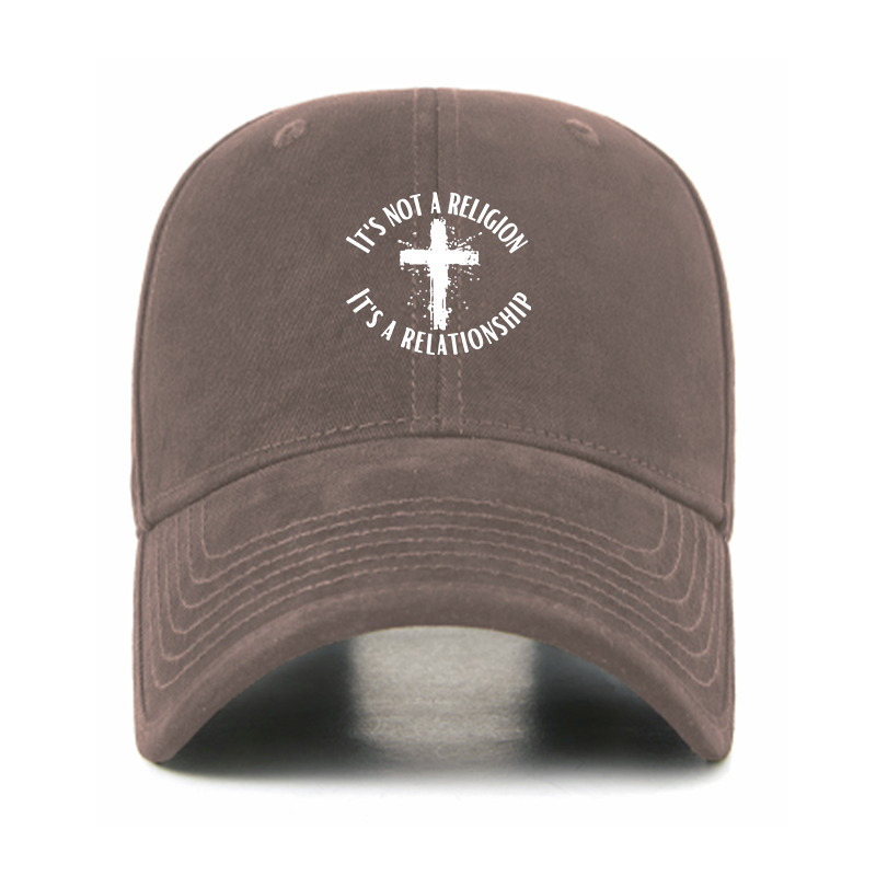 It's Not A Religion It's A Relationship Cross Christian Hats