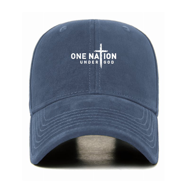 One Nation Under God Cross Christian Hats