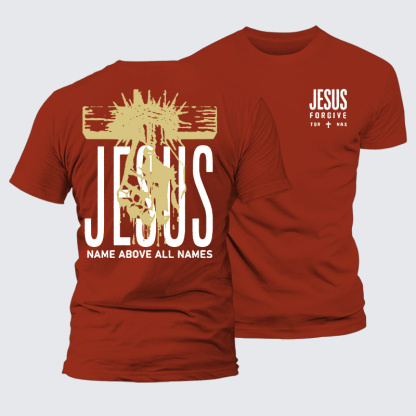 Jesus Name Above All Names Jesus God Christian Premium Mercerized Cotton Tee