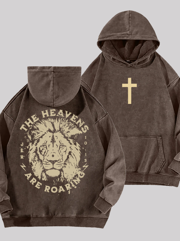 The Heavens Jesus God Christian Washed Hoodie