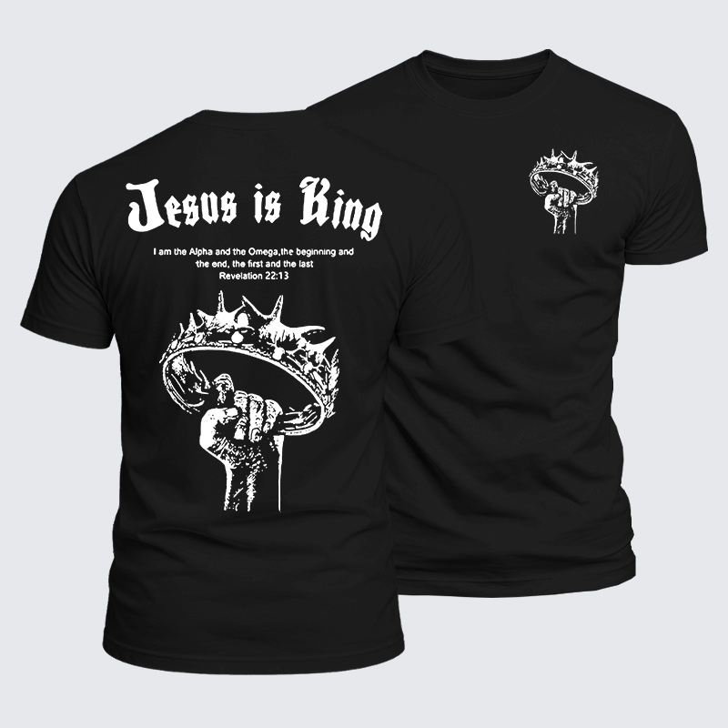 Man Of God Husband Dad Jesus God Christian Cotton T-Shirt