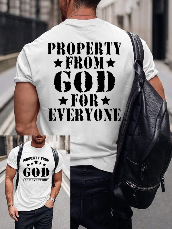 Prorerty From God For Everyone Jesus God Christian Cotton T-Shirt