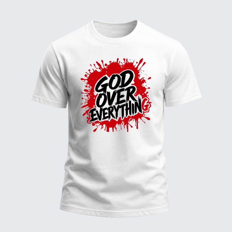 Heavyweight Cotton Tee - God Over Everything